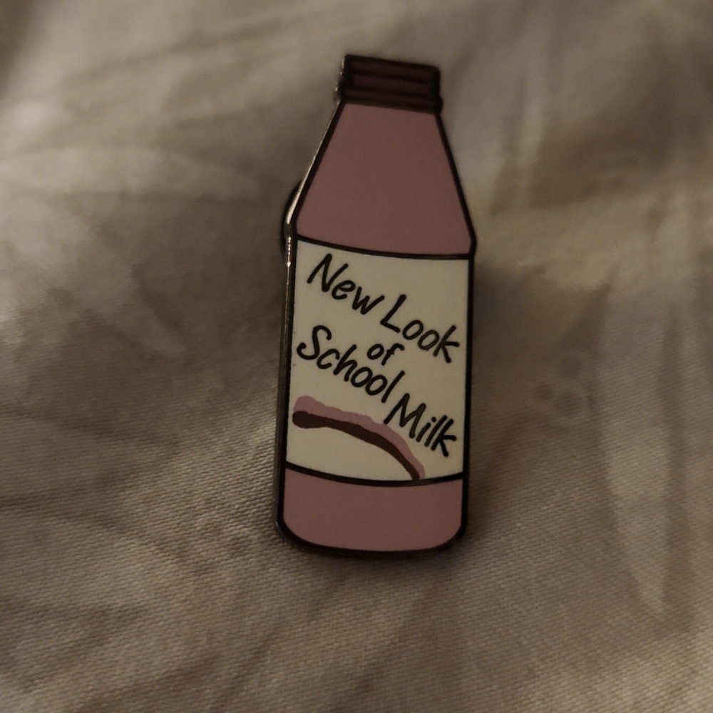 School milk graphic pin